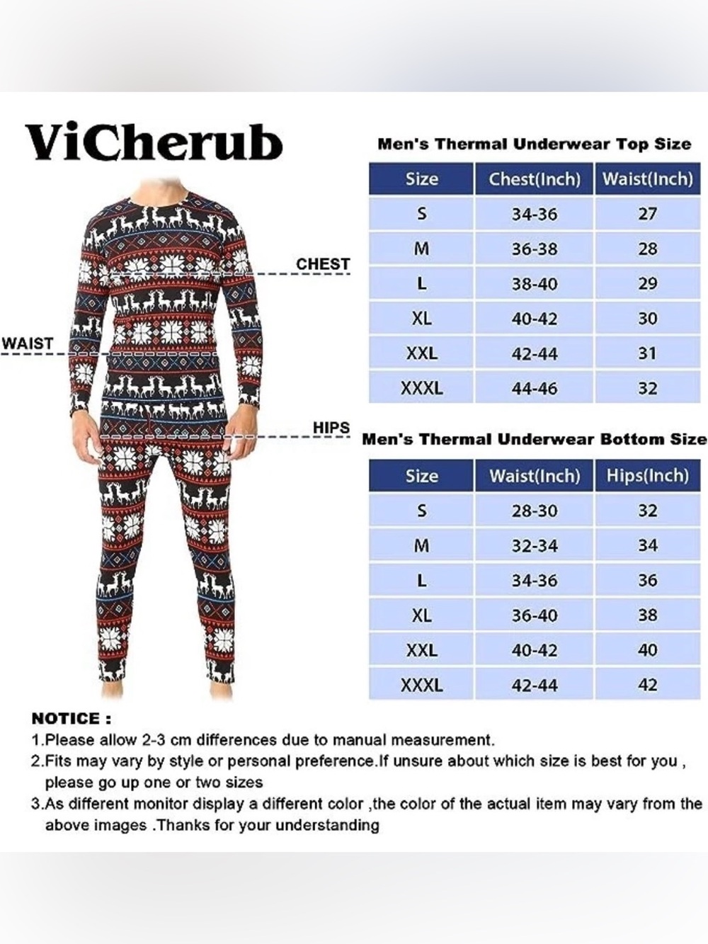 NEW Size S Mens Thermal Underwear Fleece Lined Long Johns Thermals Top & Bottom - Picture 4 of 12